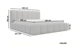 GrainGold Polsterbett Cloud Bouclé-Stoff