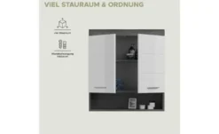 Hängeschrank SCHLOONSEE, Breite 74cm, 2 Türen, 1 offenes Fächer, MDF-Front in verschiedenen Farben erhältlich, Badmöbel, Badschrank, Schrank, Bad Schloonsee