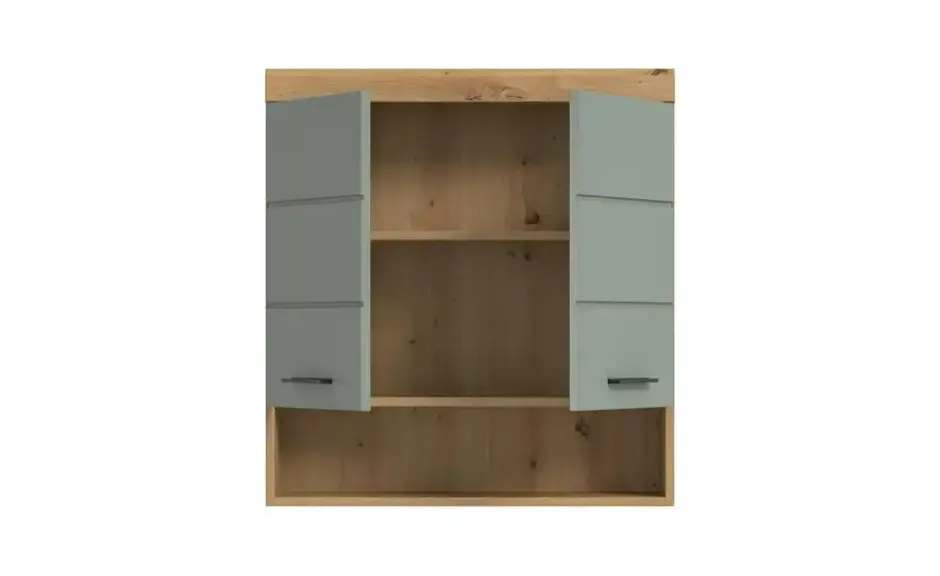 Hängeschrank SCHLOONSEE, Breite 74cm, 2 Türen, 1 offenes Fächer, MDF-Front in verschiedenen Farben erhältlich, Badmöbel, Badschrank, Schrank, Bad Schloonsee