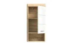 Hängeschrank SCHLOONSEE, Breite 37cm, 1 Tür, 1 offenes Fächer, 1 Einlegeboden, MDF-Front in verschiedenen Farben erhältlich, Badmöbel, Badschrank, Schrank, Bad Schloonsee