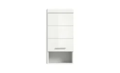 Hängeschrank SCHLOONSEE, Breite 37cm, 1 Tür, 1 offenes Fächer, 1 Einlegeboden, MDF-Front in verschiedenen Farben erhältlich, Badmöbel, Badschrank, Schrank, Bad Schloonsee