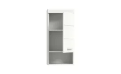 Hängeschrank SCHLOONSEE, Breite 37cm, 1 Tür, 1 offenes Fächer, 1 Einlegeboden, MDF-Front in verschiedenen Farben erhältlich, Badmöbel, Badschrank, Schrank, Bad Schloonsee