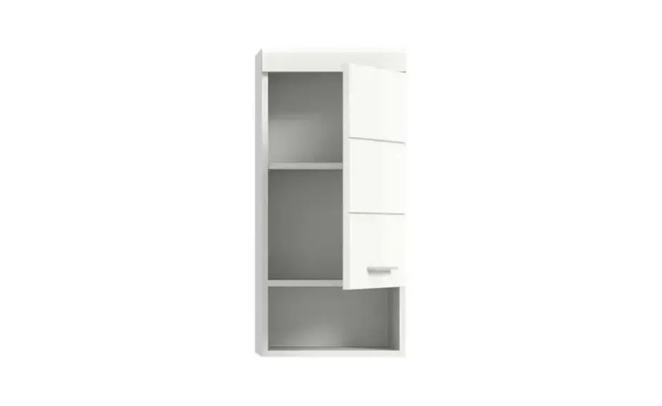 Hängeschrank SCHLOONSEE, Breite 37cm, 1 Tür, 1 offenes Fächer, 1 Einlegeboden, MDF-Front in verschiedenen Farben erhältlich, Badmöbel, Badschrank, Schrank, Bad Schloonsee