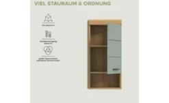Hängeschrank SCHLOONSEE, Breite 37cm, 1 Tür, 1 offenes Fächer, 1 Einlegeboden, MDF-Front in verschiedenen Farben erhältlich, Badmöbel, Badschrank, Schrank, Bad Schloonsee
