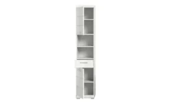 Hochschrank SCHLOONSEE, Breite 37cm, 2 Tür, 1 Schubkasten, 2 offene Fächer, MDF-Front in verschiedenen Farben erhältlich, Badmöbel, Badschrank, Schrank, Bad Schloonsee