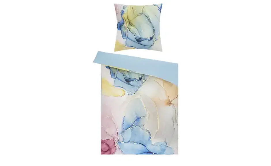 indigo Mako-Satin Wende-Bettwäsche