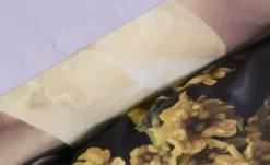 indigo Mako-Satin Wende-Bettwäsche Flowery
