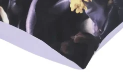indigo Mako-Satin Wende-Bettwäsche Flowery
