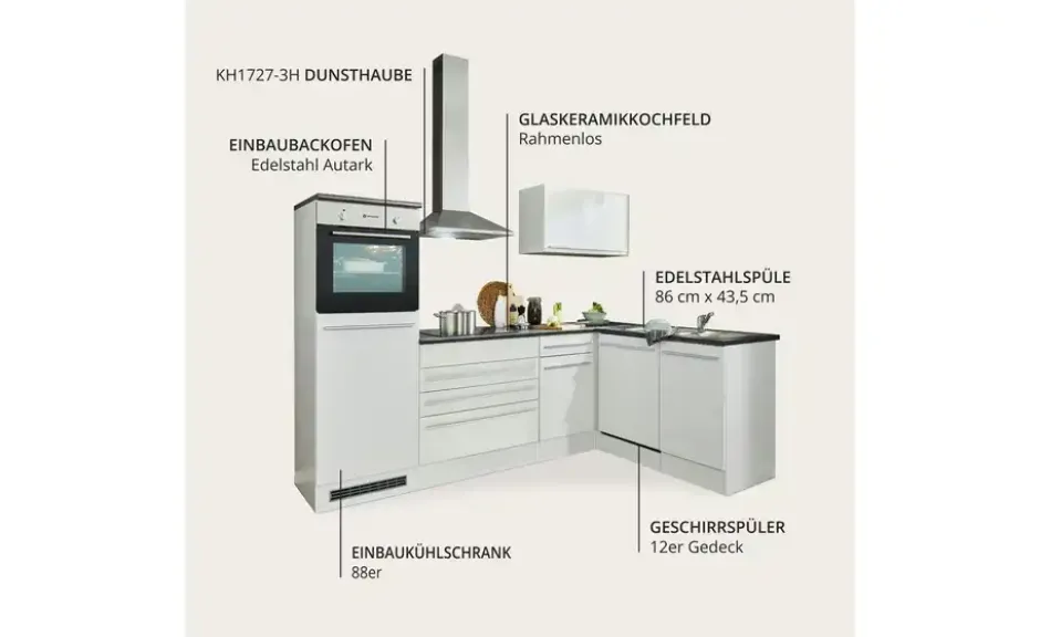 Küchenzeile mit E-Geräten