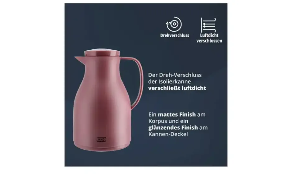 KHG Isolierkanne 1 l rot Anton