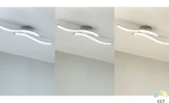 KHG LED-Deckenleuchte, 2-flammig, alufarben