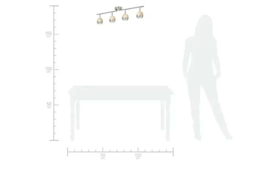KHG LED-Spot 4-flammig