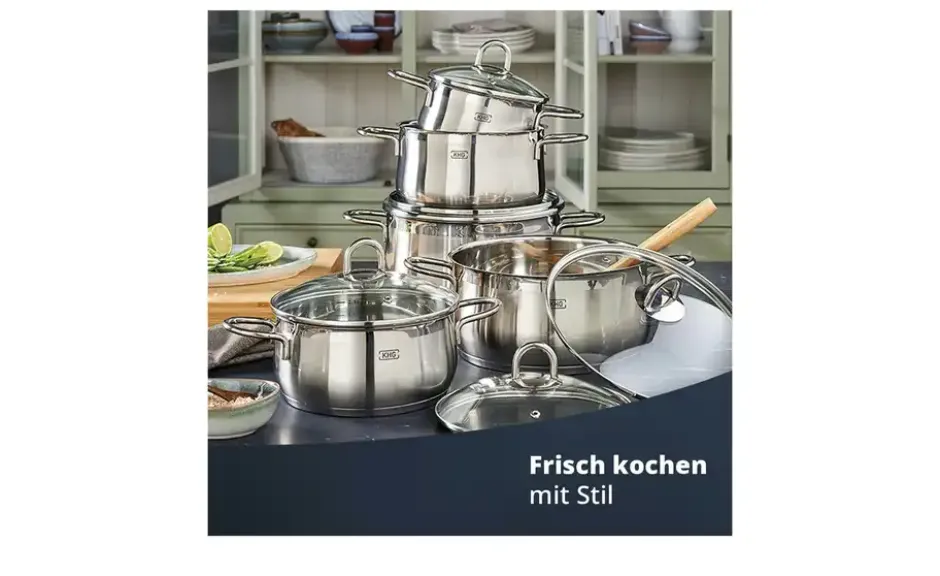 KHG Topfset, 5-teilig Platin