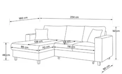 KONSIMO Ecksofa Egret