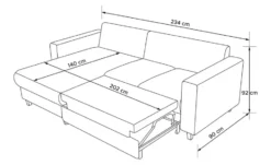 KONSIMO Ecksofa Egret