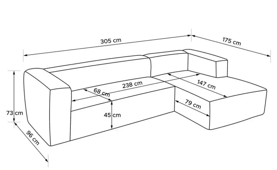 KONSIMO Ecksofa Ferox