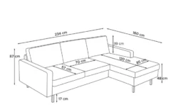 KONSIMO Ecksofa Invia