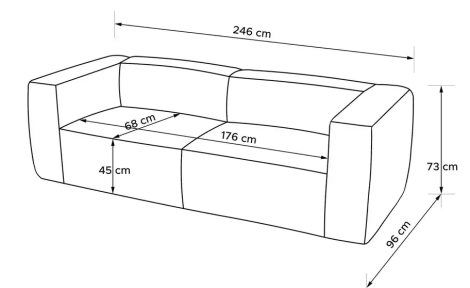 KONSIMO Einzelsofa Ferox