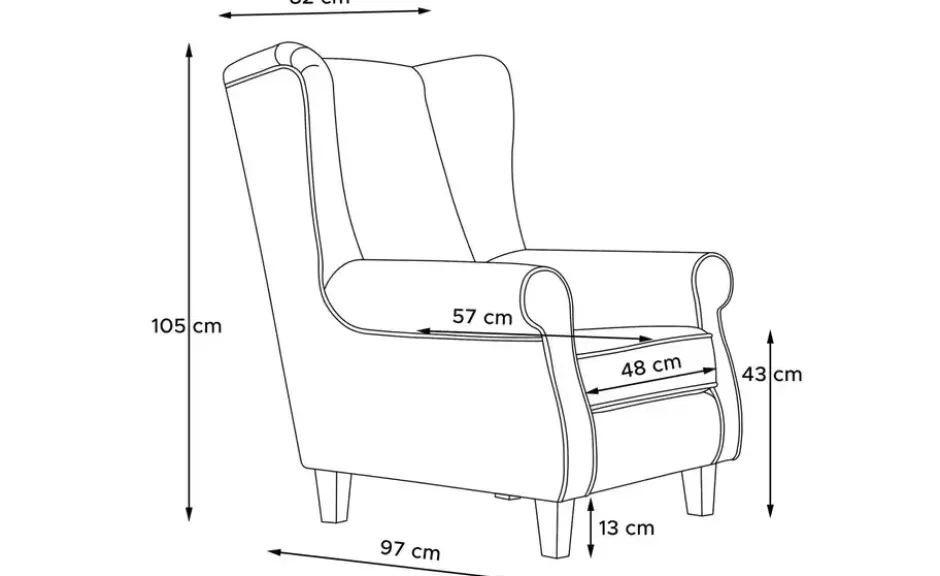 KONSIMO Ohrensessel Miles