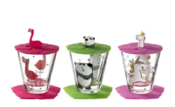 LEONARDO Kinder Trink - Set 9-tlg. Flamingo /Einhorn / Panda Bambini