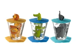 LEONARDO Kinder Trink - Set 9-tlg. Löwe / Krokodil / Elefant Bambini