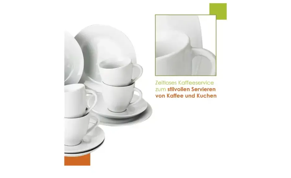 levelone Kaffeeservice,18-teilig Mira