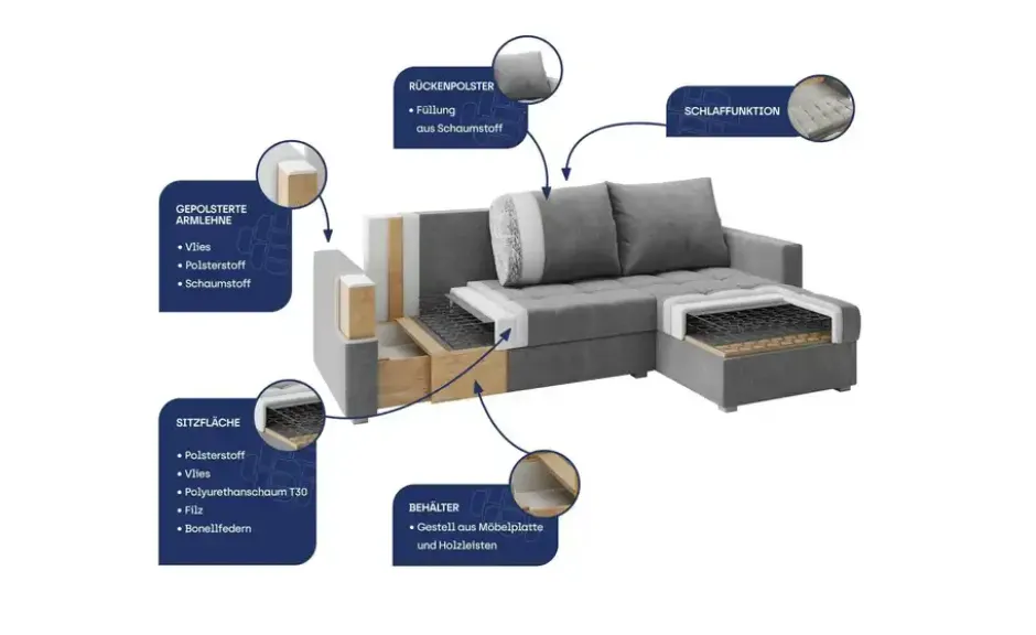 MASSENO Ecksofa