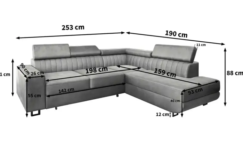 MASSENO Ecksofa Nola