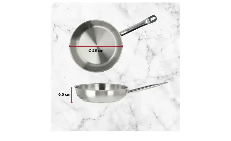 Meisterkoch Edelstahlpfanne tief Ø 28 cm CELSUS