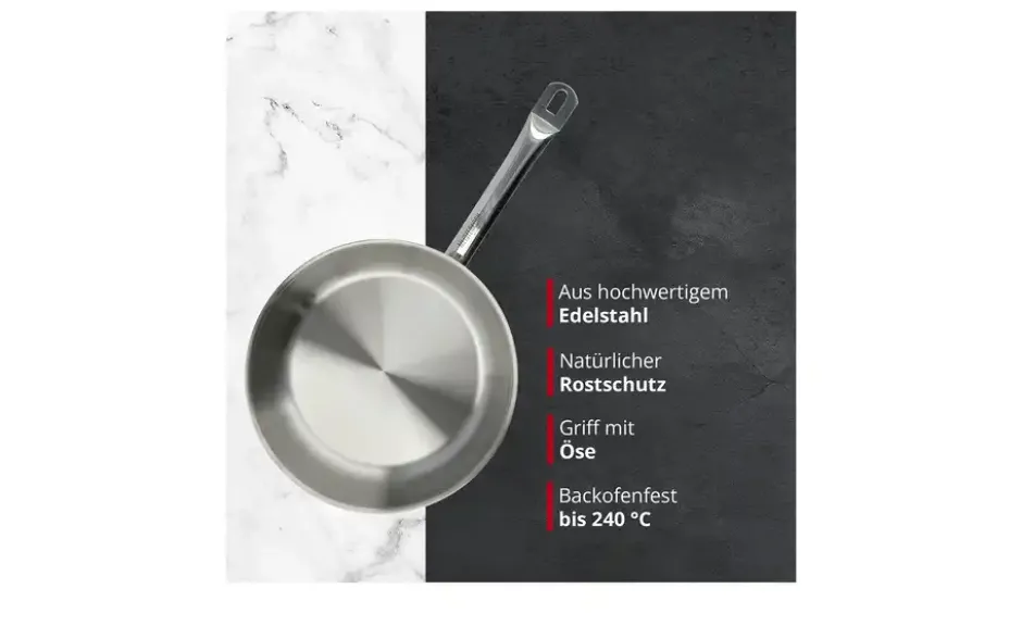 Meisterkoch Edelstahlpfanne tief Ø 28 cm CELSUS