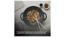 Meisterkoch Gusseisen-Wok mit Deckel OPUS
