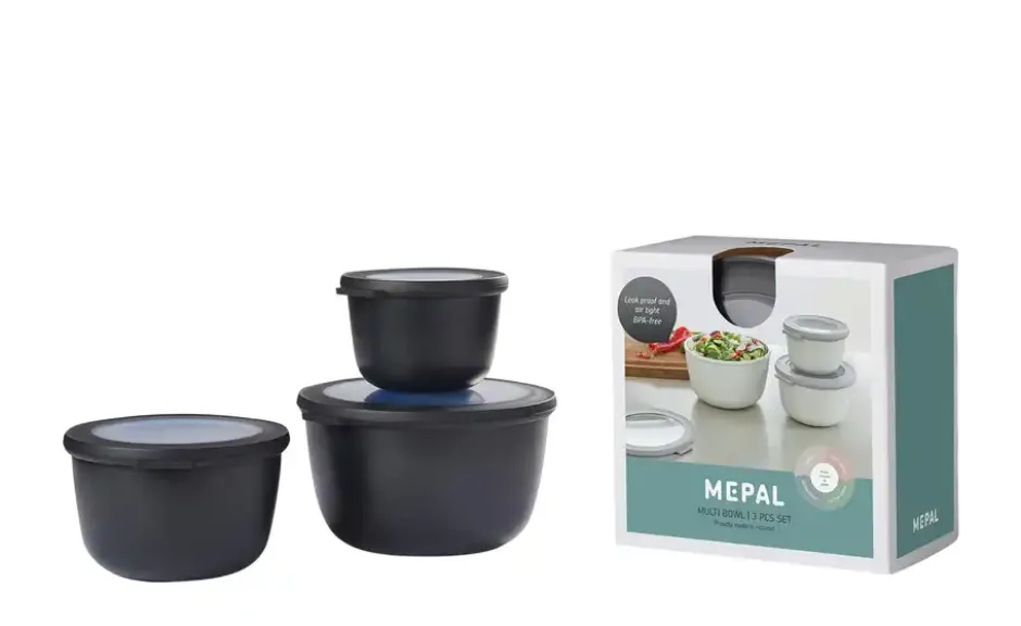 Mepal Multischüssel-Set, 3-teilig / 0,5l, 1,0l, 2,0l Cirqula