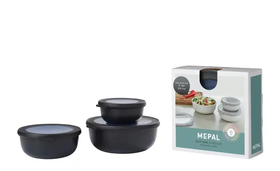 Mepal Multischüssel-Set, 3-teilig / 0,35l, 0,75l, 1,25l Cirqula