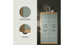 Midischrank SCHLOONSEE, Breite 74cm, 4 Türen, 1 Schubkasten, 4 Fächer, MDF-Front in verschiedenen Farben erhältlich, Badmöbel, Badschrank, Schrank, Bad Schloonsee
