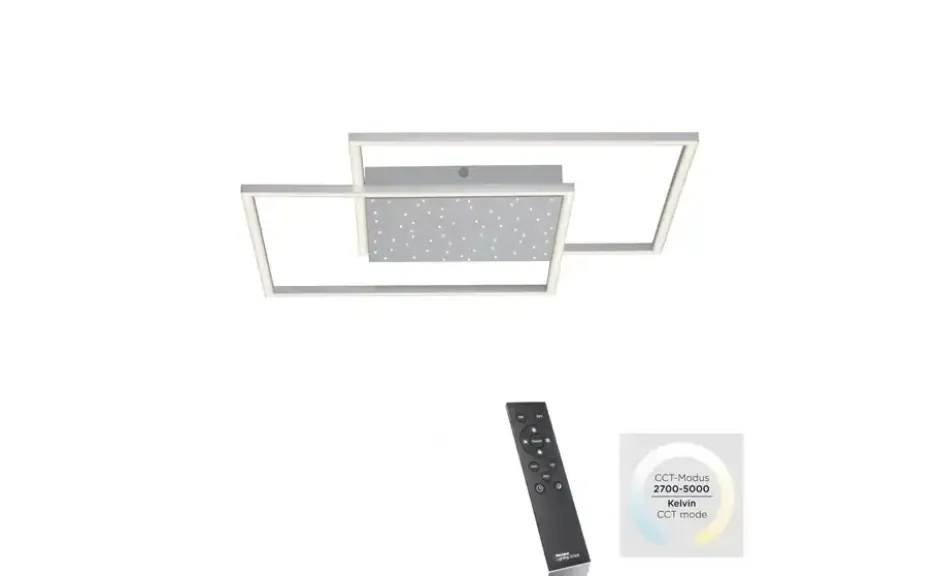 Paul Neuhaus LED-Deckenleuchte, Nickel-matt, mit Sternenhimmel