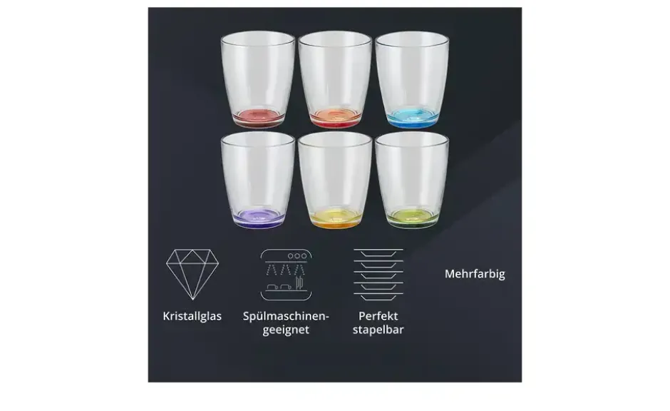 Peill+Putzler Glas 6er-Set Colore