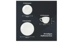 Peill+Putzler Kaffeeservice, 18-teilig Bologna