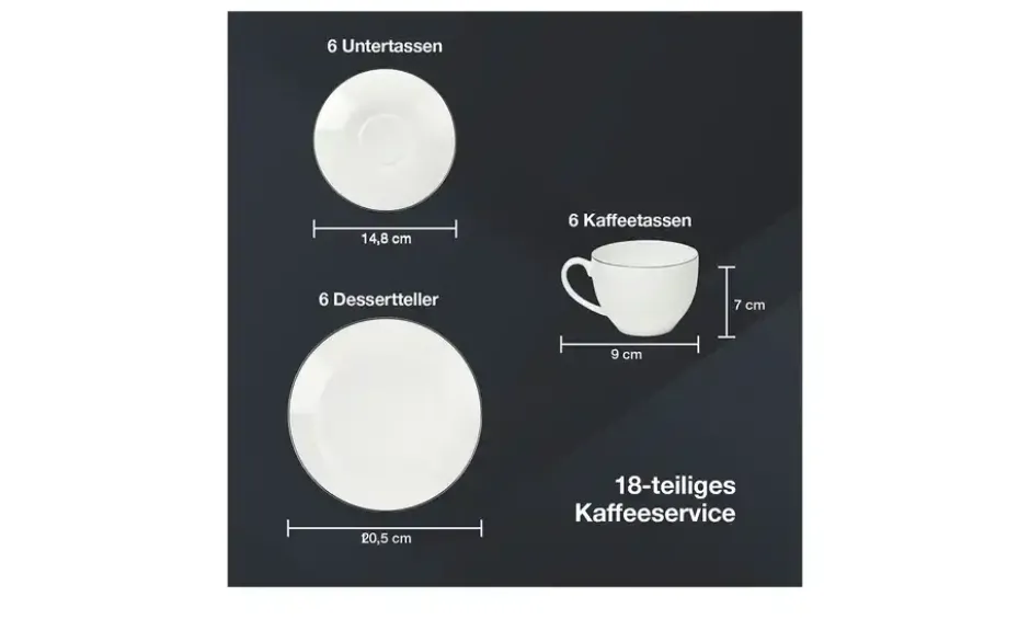 Peill+Putzler Kaffeeservice, 18-teilig Bologna
