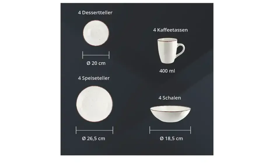 Peill+Putzler Kombiservice, 16-teilig Siena