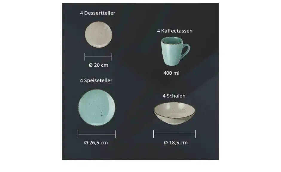 Peill+Putzler Kombiservice, 16-teilig Siena