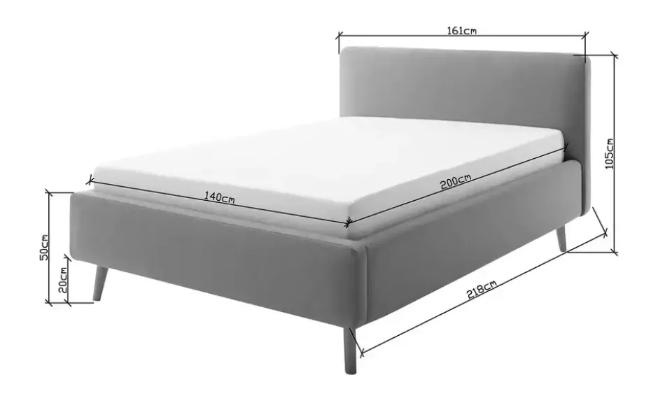Polsterbettgestell Mattis