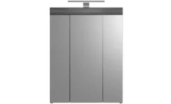 Spiegelschrank SCHLOONSEE, Breite 60cm, inkl. Beleuchtung, 3 Spiegeltüren, 9 Fächer in verschiedenen Farben erhältlich, Badmöbel, Spiegel, Badschrank, Bad Schloonsee