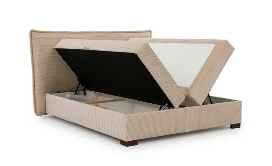 S-STYLE Boxbett .css-bauhey::before{content:'- ';}.css-bauhey::after{content:'- ';}mit Bettkasten, Cord, H3 Lovetti