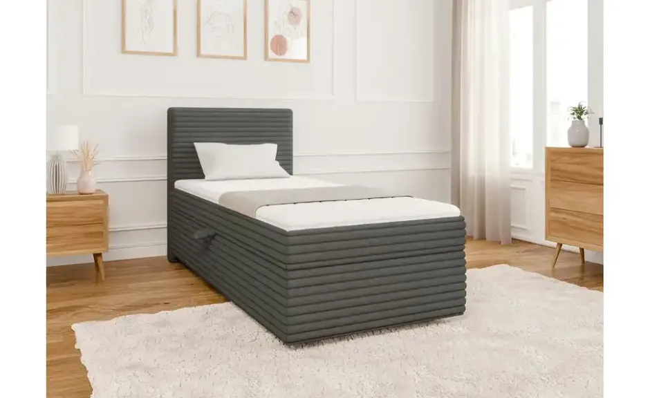S-STYLE Boxbett .css-bauhey::before{content:'- ';}.css-bauhey::after{content:'- ';}Cord, mit Stauraum und Topper, H3 Neo