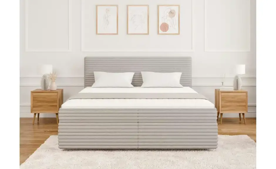 S-STYLE Boxbett .css-bauhey::before{content:'- ';}.css-bauhey::after{content:'- ';}Cord, mit Stauraum und Topper, H3 Neo