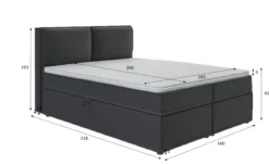 S-STYLE Boxbett .css-bauhey::before{content:'- ';}.css-bauhey::after{content:'- ';}mit Stauraum und Topper, H3 Uma