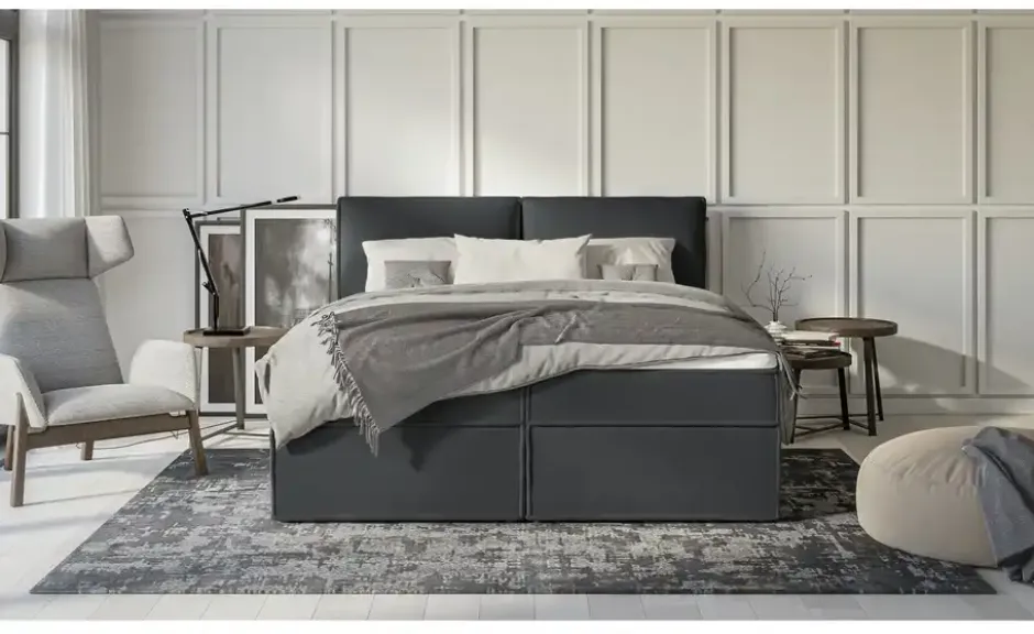 S-STYLE Boxbett .css-bauhey::before{content:'- ';}.css-bauhey::after{content:'- ';}mit Stauraum und Topper, H3 Uma
