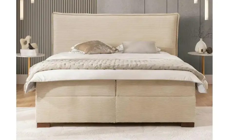 S-STYLE Boxbett .css-bauhey::before{content:'- ';}.css-bauhey::after{content:'- ';}mit Bettkasten, Cord, H3 Lovetti