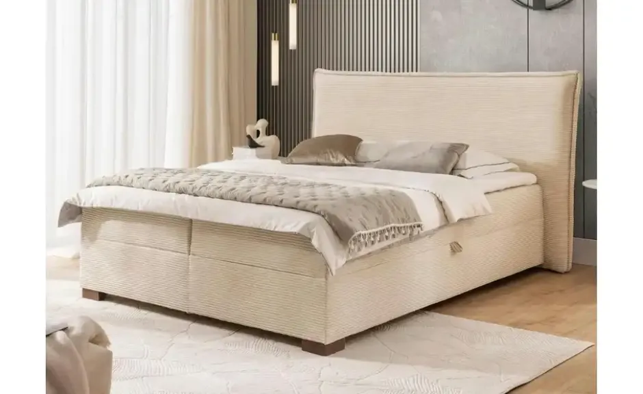 S-STYLE Boxbett .css-bauhey::before{content:'- ';}.css-bauhey::after{content:'- ';}mit Bettkasten, Cord, H3 Lovetti