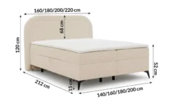 S-STYLE Boxbett .css-bauhey::before{content:'- ';}.css-bauhey::after{content:'- ';}mit Bettkasten, Bouclé-Stoff Sonna